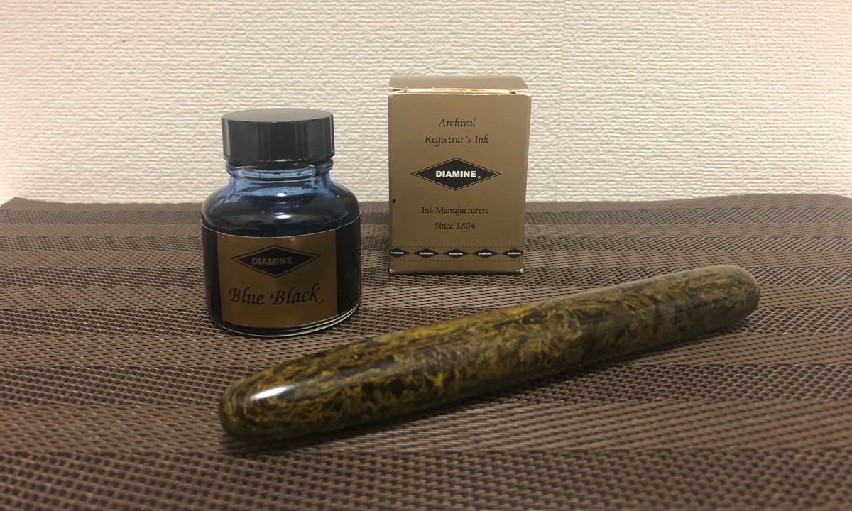 ダイアミン ボトルインク レジストラーズ 100ml 大ボトル 2点 専用 ダイアミンレジストラーズインクと笑暮屋万年筆の組み合わせ